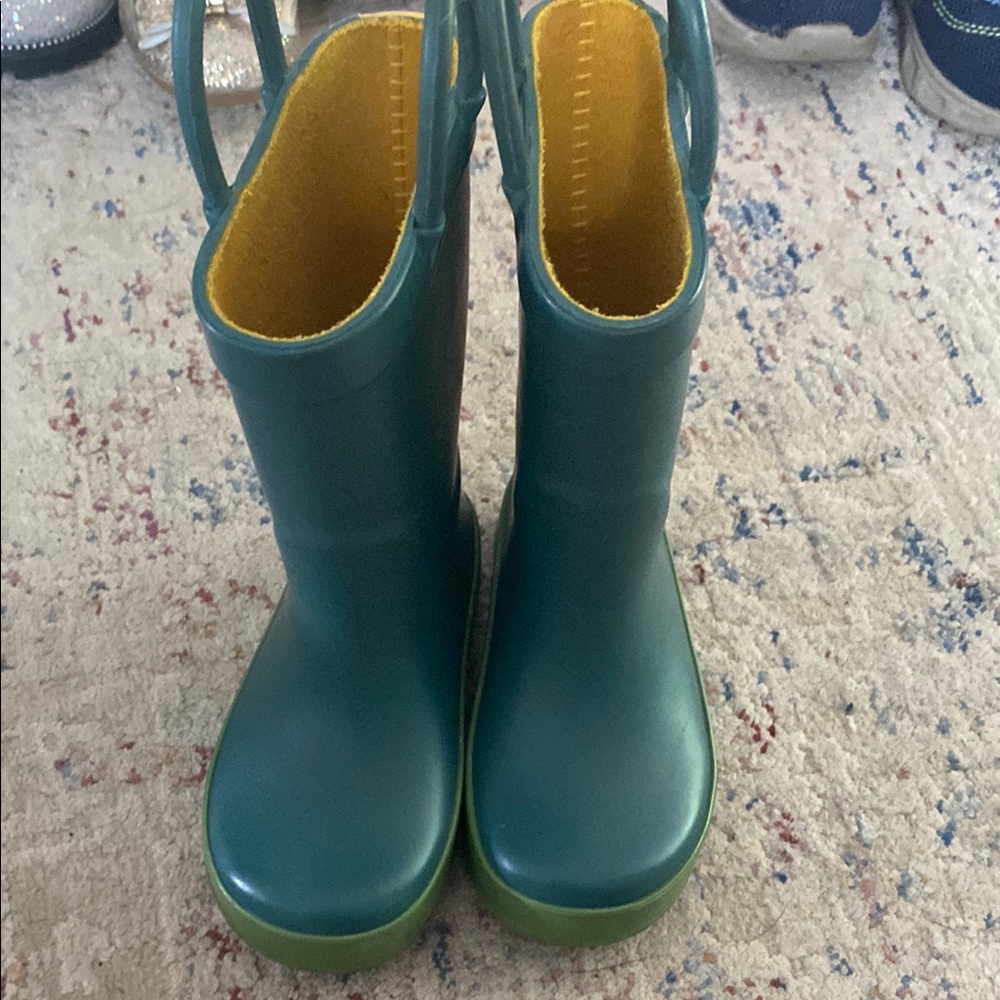Kids Green Rain Boots